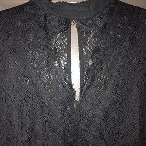 Black Lacey Short Dress/Long Shirt